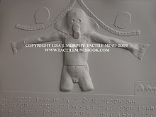 tactile mind diagram 5, by Lisa J. Murphy. Tactile picture of a woman dressed as an elephant. 