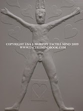 tactile mind diagram 6, by Lisa J. Murphy. Tactile picture of a naked man dressed as a bunny rabbit. 